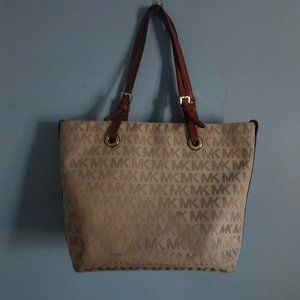 Used Michael Kors MK Monogram Tote Bag